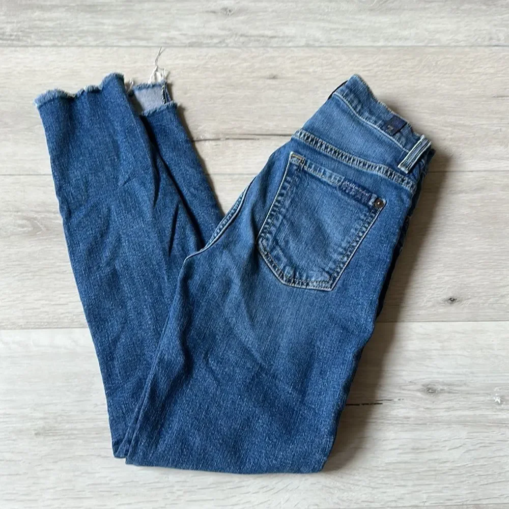 7 For All Mankind Ankle‎ Given Ever Skinny Jeans Blue Size 23